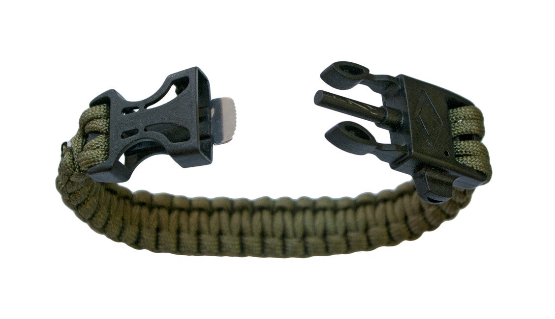 Origin Outdoors Paracord Bracelet túlélő karkötő jelzősíppal és tűzgyújtó acéllal
