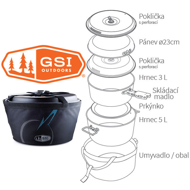 GSI Outdoors Pinnacle Base Camper kemping étkészlet
