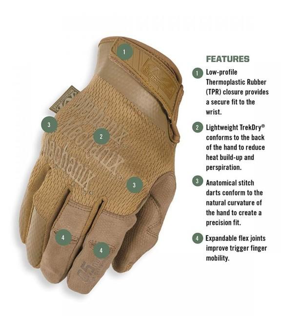 Mechanix Wear Specialty 0,5 kesztyű, Coyote