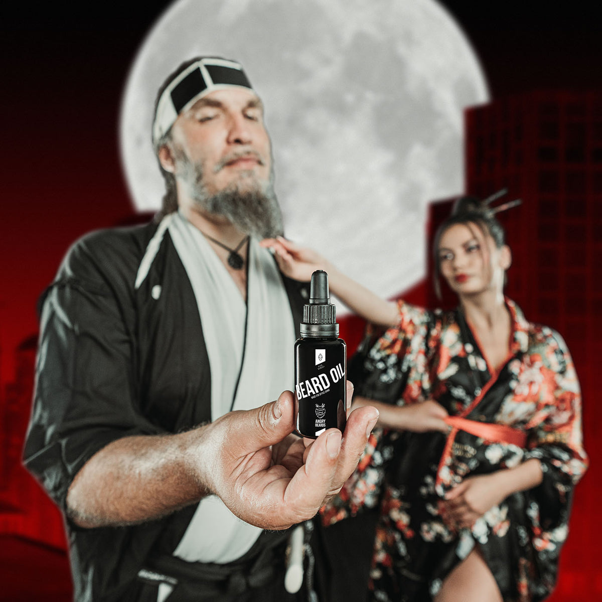 Angry Beards Sick Sensei szakáll- és bajuszolaj, lila, 30 ml