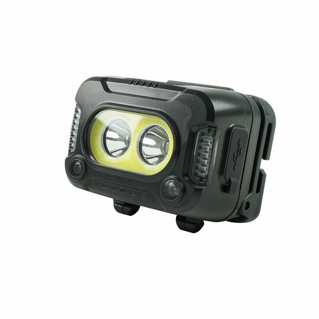 Technik fejlámpa LED CREE XPG-2+LED COB gumírozott USB-C piros fény stroboszkóp