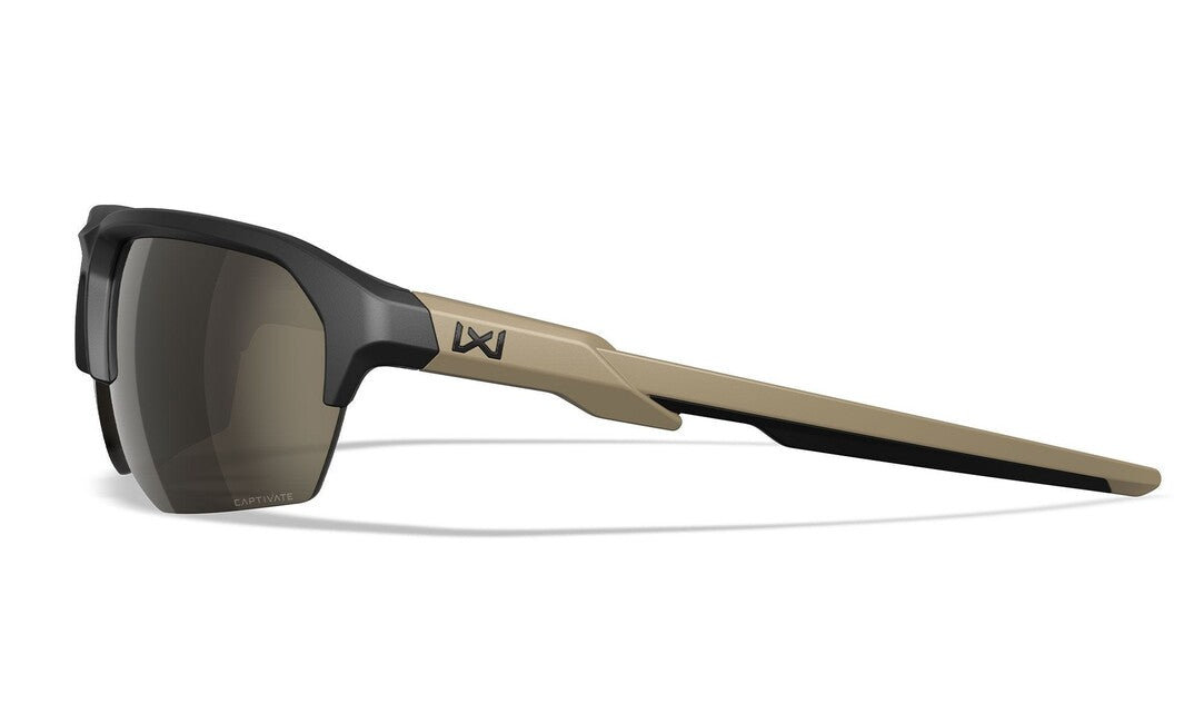 Wiley X Jakl napszemüveg Captivate Tungsten Mirror, Matte Black/Tan