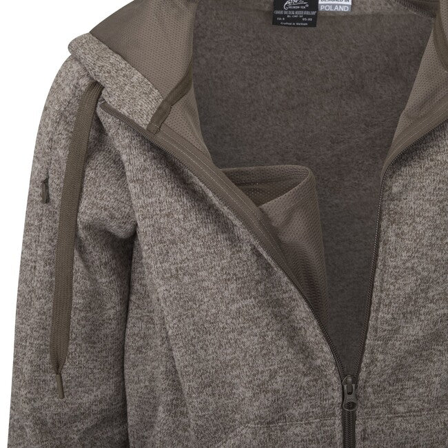 Helikon-Tex Covert taktikai kapucnis pulóver (FullZip), Melange Blue