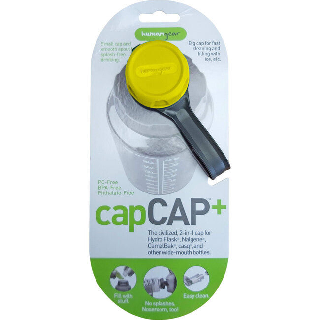 Humangear cap + fedő palackhoz 5 capcap,3cm átmérőhöz, sárga