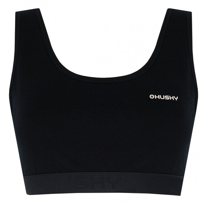 HUSKY Mebra női sport melltartó, fekete, L