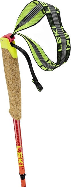LEKI Alphatrail FX.One Superlite Trail Running túrabot, természetes szén - világos piros - neon rózsaszín