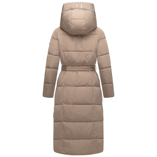 Navahoo EISBLICK női hosszú téli kabát, taupe grey