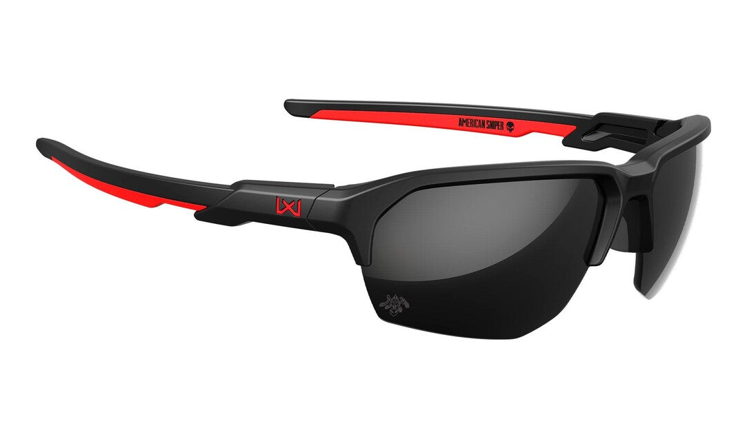 Wiley X Jakl napszemüveg, Captivate Black Mirror/Matte Black/Red