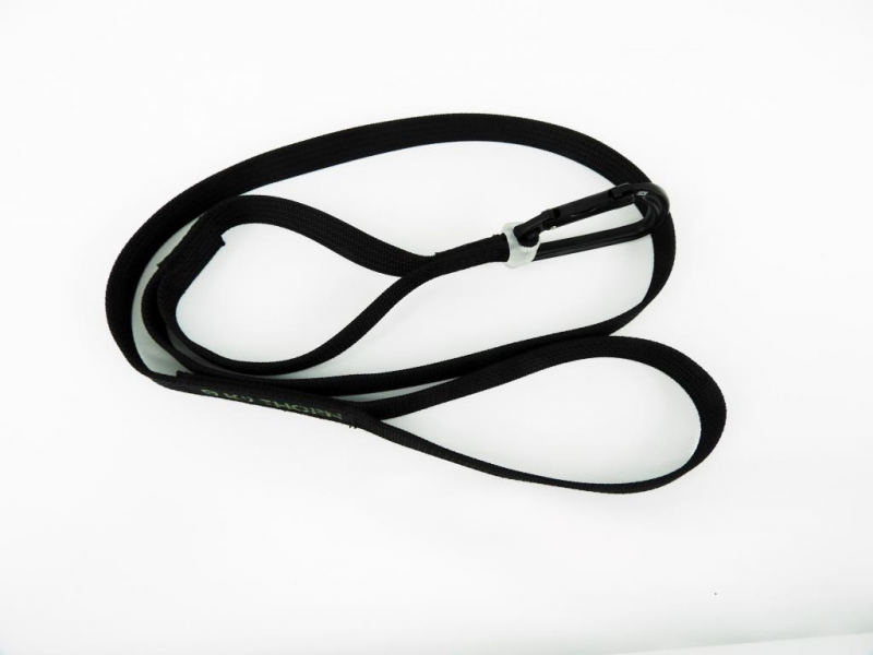 K9 Thorn póráz dupla fogással és Petzl karabinerrel, fekete, L