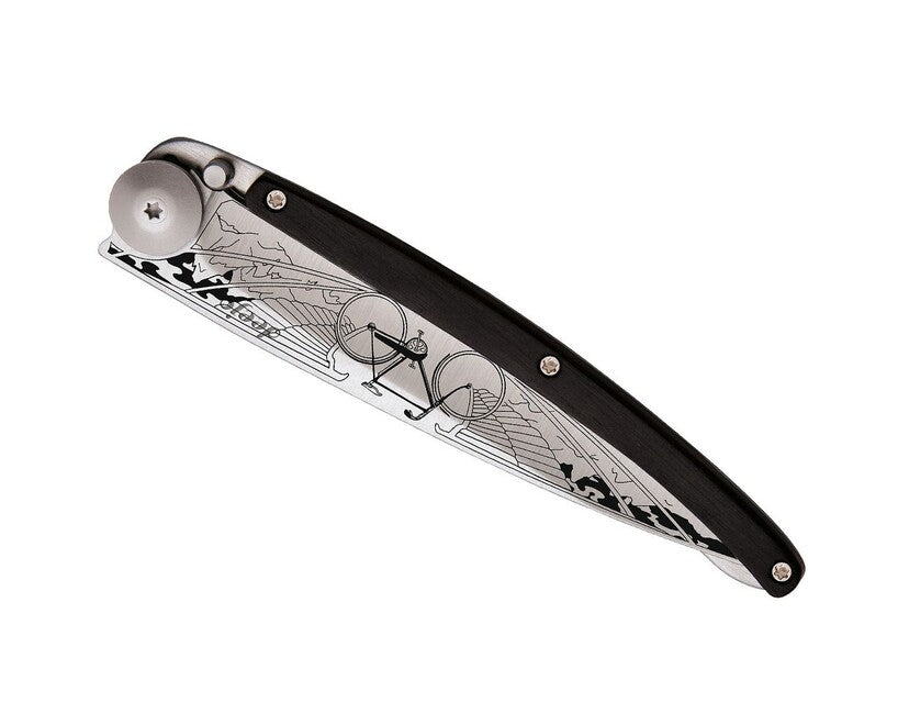 Deejo Tattoo összecsukható kés ebony wood Bicycle