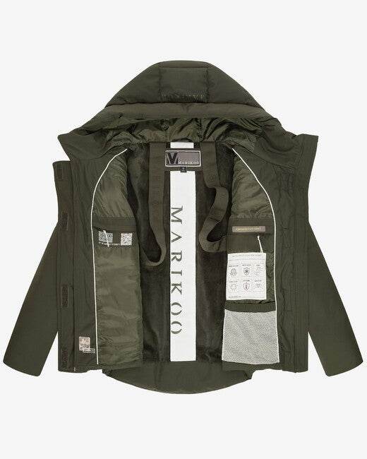 Marikoo Elira16 női téli kabát, Dark olive