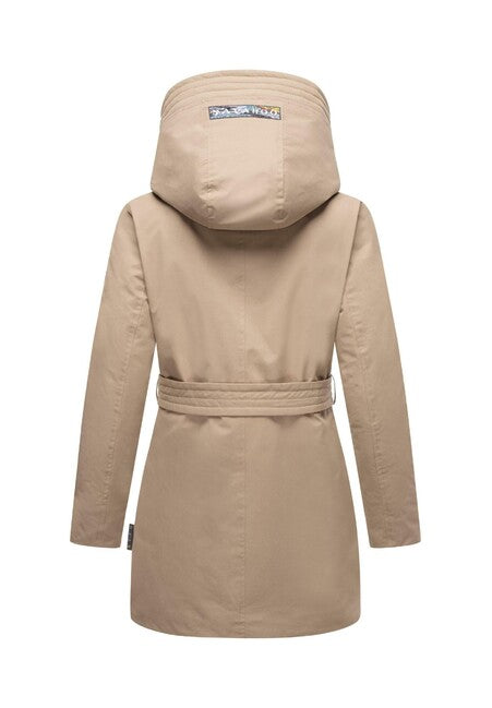 Navahoo Eishauch női téli parka kapucnis, taupe grey