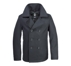 Brandit Pea Coat férfi kabát, fekete