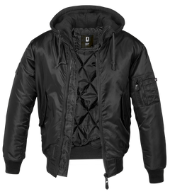 Brandit MA1 Hooded bomber kabát, fekete