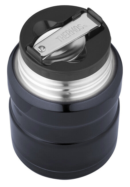Thermos King élelmiszer tároló kanállal, sötétkék, 0,47 l
