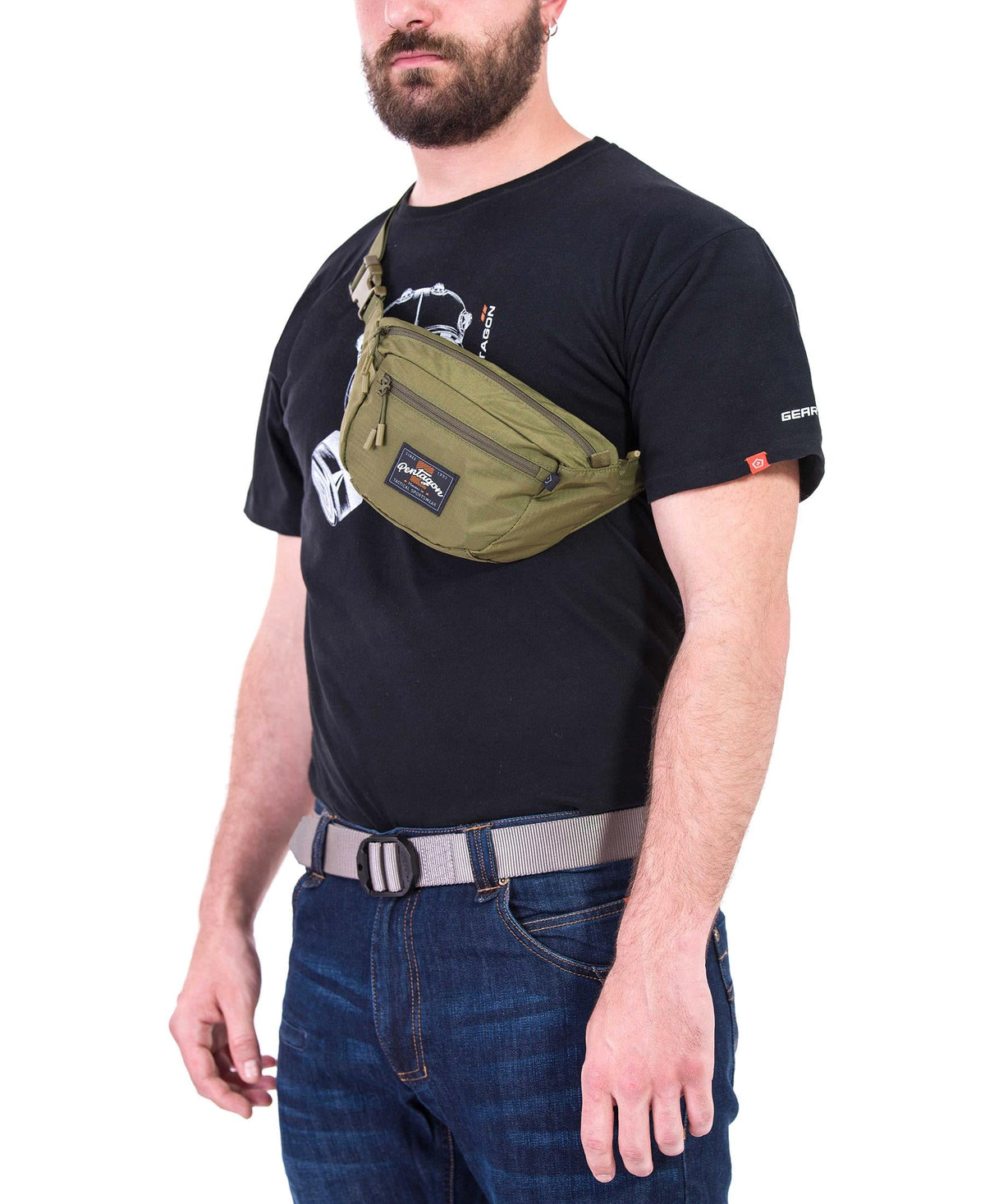 Pentagon Minor Travel övtáska, fekete