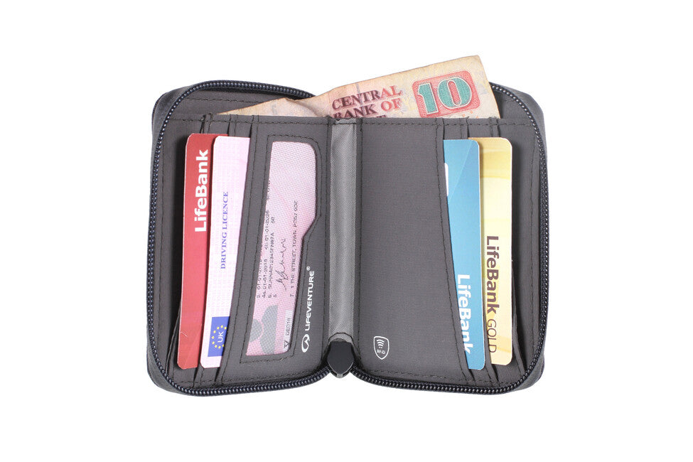 Lifeventure RFID Bi-Fold pénztárca Wallet ", szürke