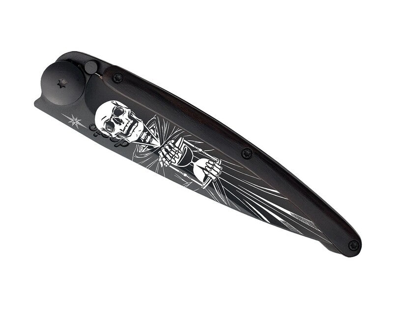 Deejo Tattoo összecsukható kés Black ebony wood Immortal