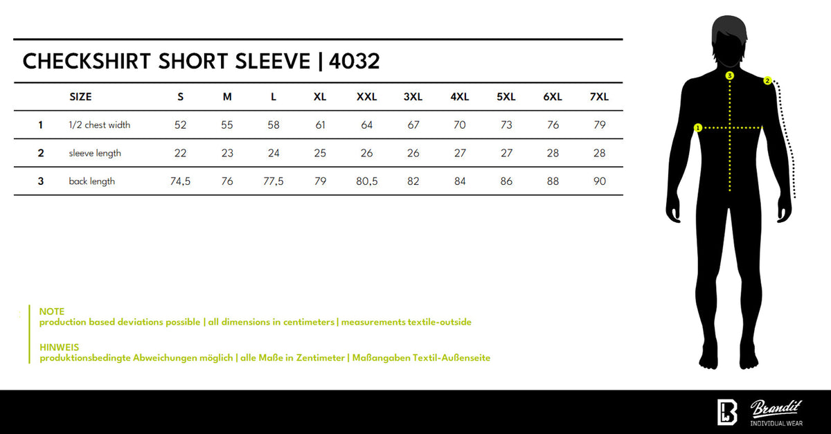 Veľkostná tabuľka Check Shirt Short Sleeve
