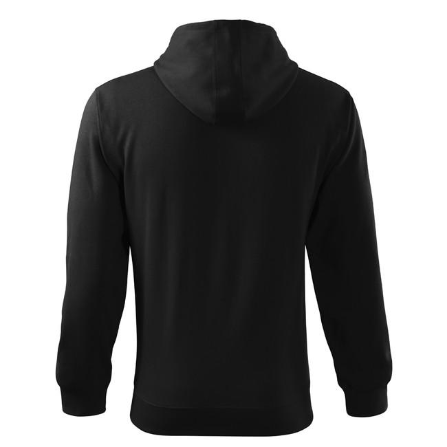 Malfini Trendy Zipper pulóver 300g/m2, fekete