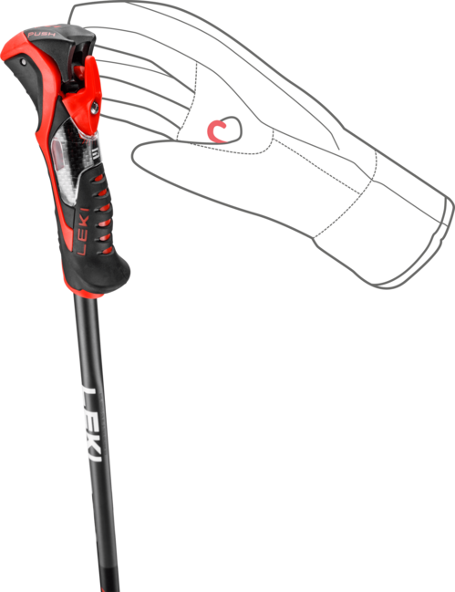 LEKI Airfoil 3D sísíp, sötét antracit-élénk piros-fekete
