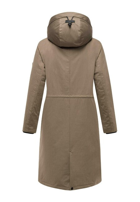 Marikoo Ledalaa női kapucnis téli parka, stone brown