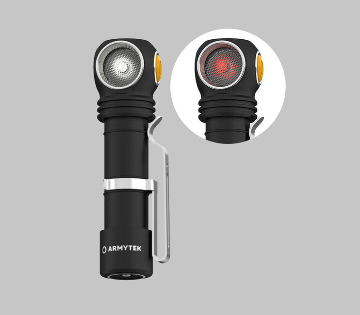 ArmyTek Wizard C2 WR fejlámpa LED mágneses tartóval akkumulátoros táplálás 1100 lm 3 h 65 g, White & Red