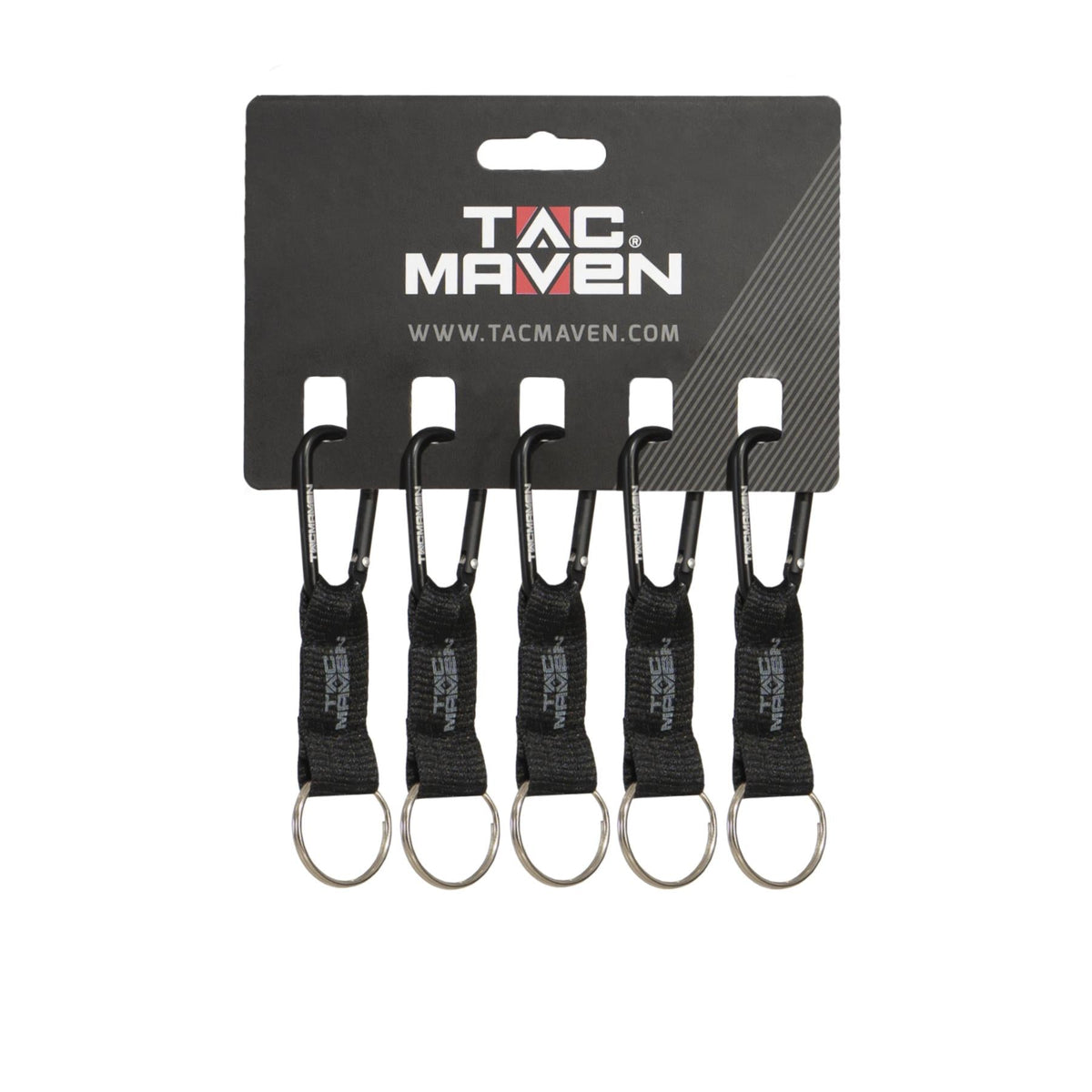 Pentagon kulcskarabiner 5mm, fekete