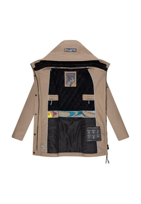 Navahoo Eishauch női téli parka kapucnis, taupe grey