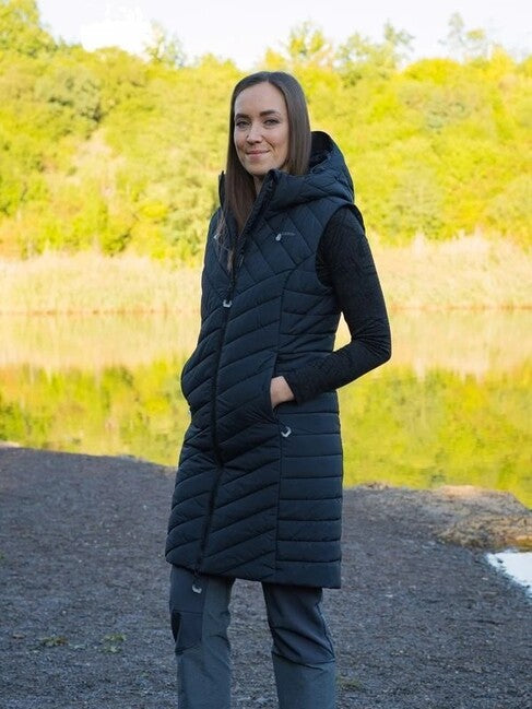 HUSKY Napi női hardshell mellény, fekete