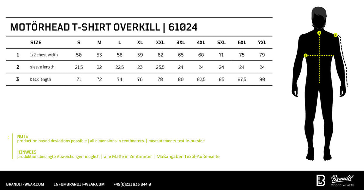 Brandit Motörhead póló Overkill, fekete
