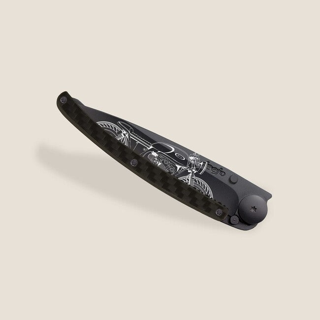 Deejo Café Racer összecsukható kés Serration black