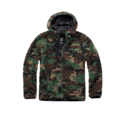 Brandit Teddyfleece Worker kapucnis polár kabát, woodland