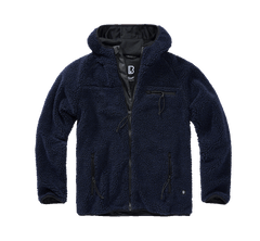 Brandit Worker kapucnis polár kabát Teddyfleece, tengerészkék