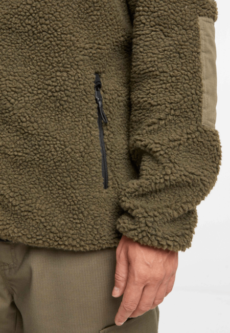 Brandit Ramble férfi polár kabát Teddyfleece, olívazöld