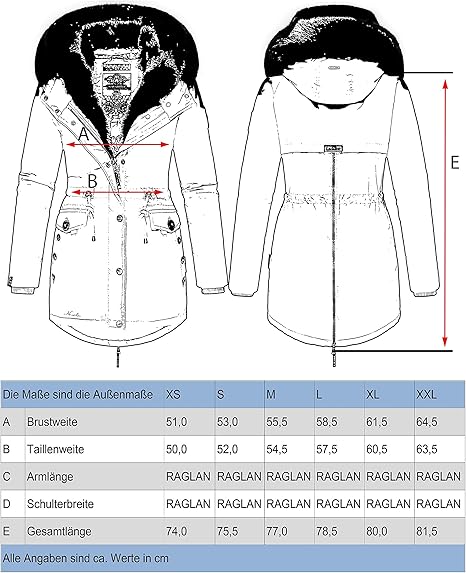 Navahoo Sweety Deluxe női téli parka, blood red
