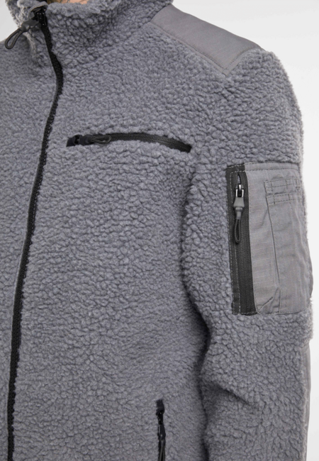Brandit Ramble férfi polár kabát Teddyfleece, antracit
