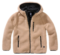 Brandit Teddyfleece gyerek kapucnis kabát, camel