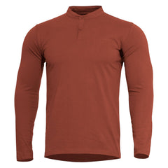 Pentagon Romeo 2.0 hosszú gombos póló, maroon red