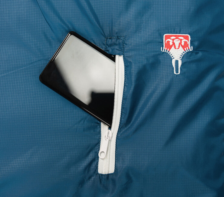 Grüezi-Bag Cotton Comfort Grueezi hálózsák, mély tengeri kék, jobbos
