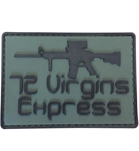 WARAGOD 72 Virgins Express felvarró PVC Patch