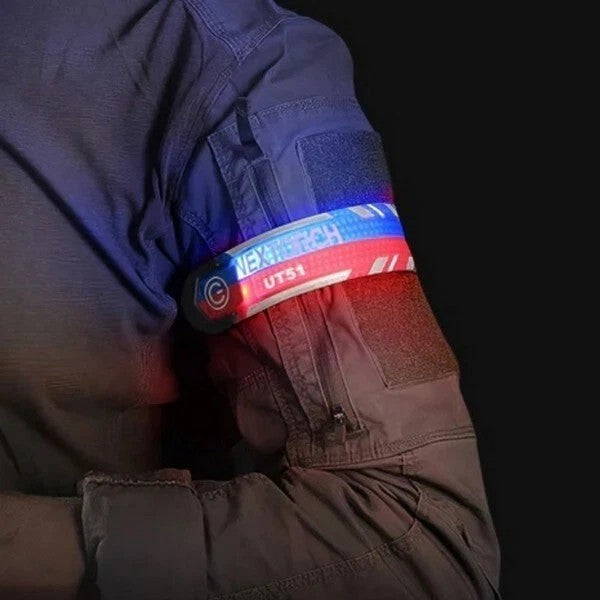 NexTorch® UT51 villogó biztonsági szalag, piros-kék