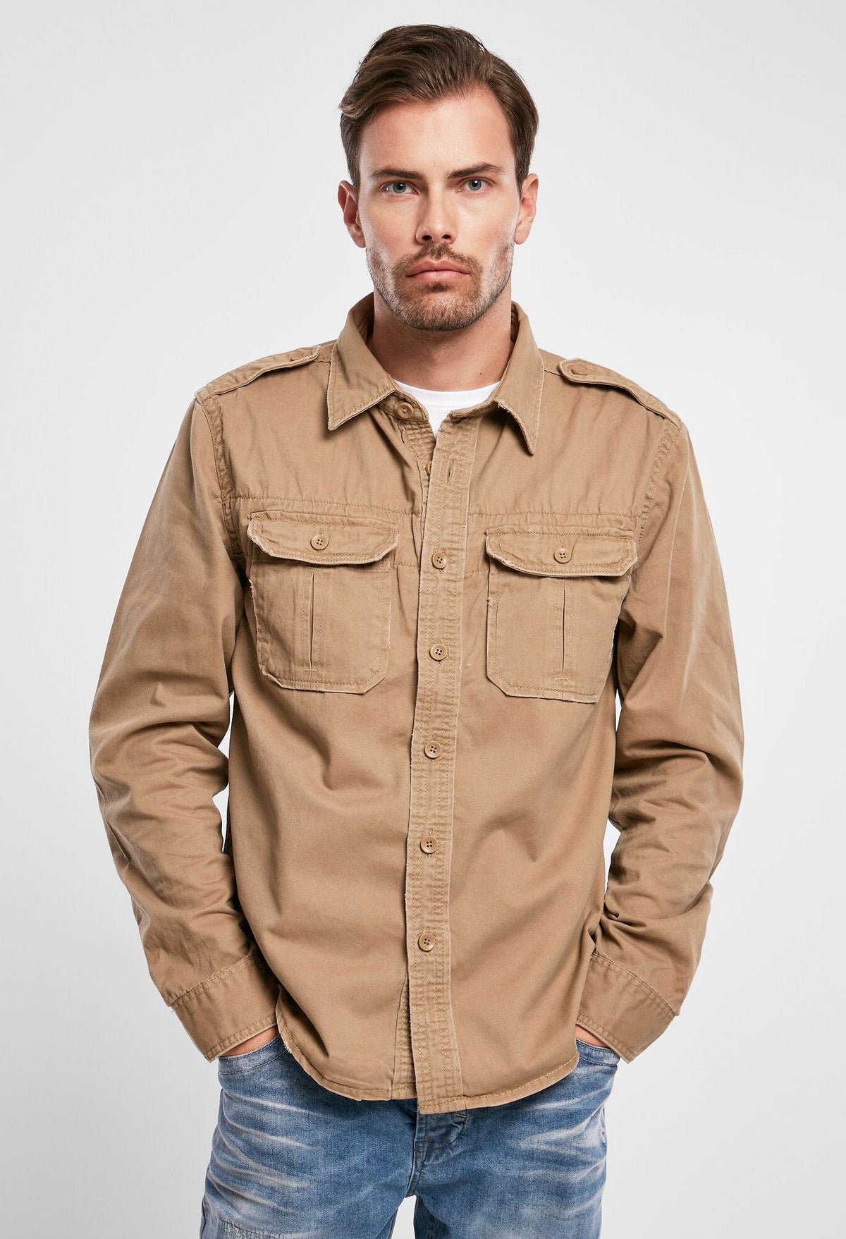 Brandit Vintage pánska košeľa, Khaki