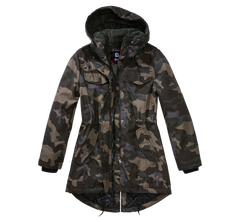 Brandit Marsh Lake női parka téli kabát kapucnival, Darkcamo