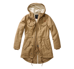 Brandit Marsh Lake női parka téli kabát kapucnival, Khaki