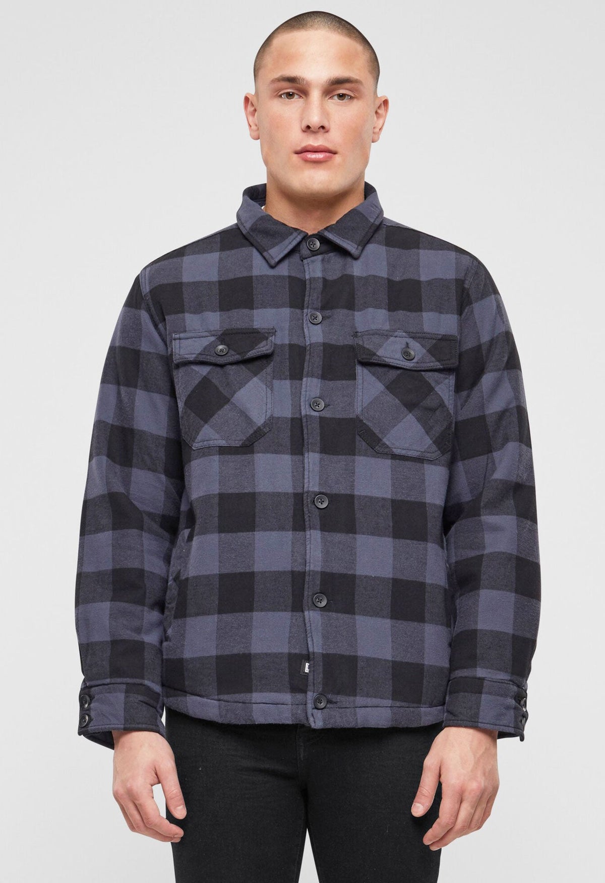 Brandit Lumberjacket bunda, šedo čierna
