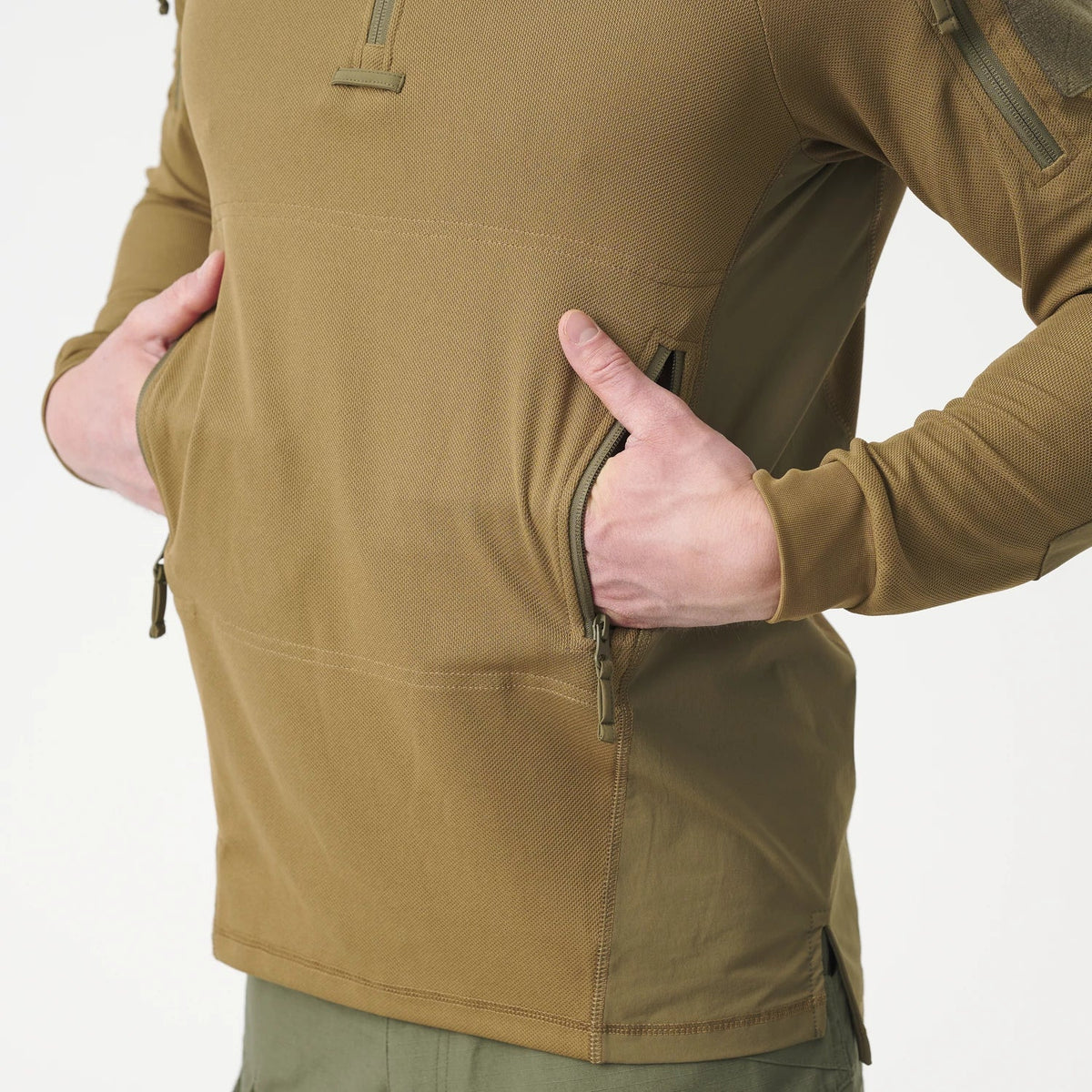 Helikon-Tex Range Hoodie TopCool mikina, olivová/čierna – detail 4
