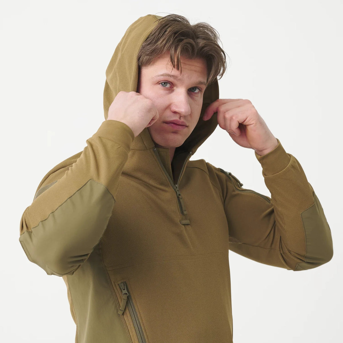 Helikon-Tex Range Hoodie TopCool mikina, olivová/čierna – detail 5