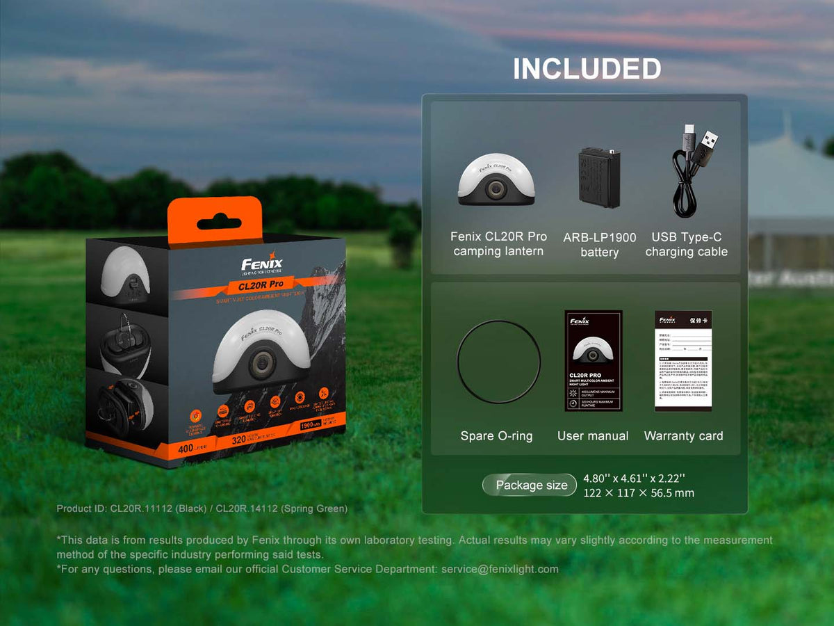 Fenix CL20R PRO lucerna, zelená