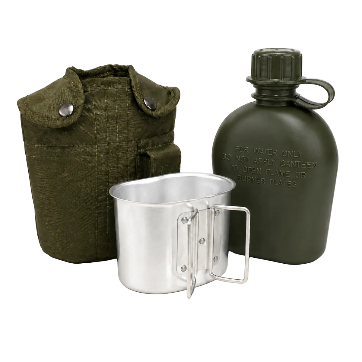 Dragowa Tactical kulacs ALU tállal 1L, zöld